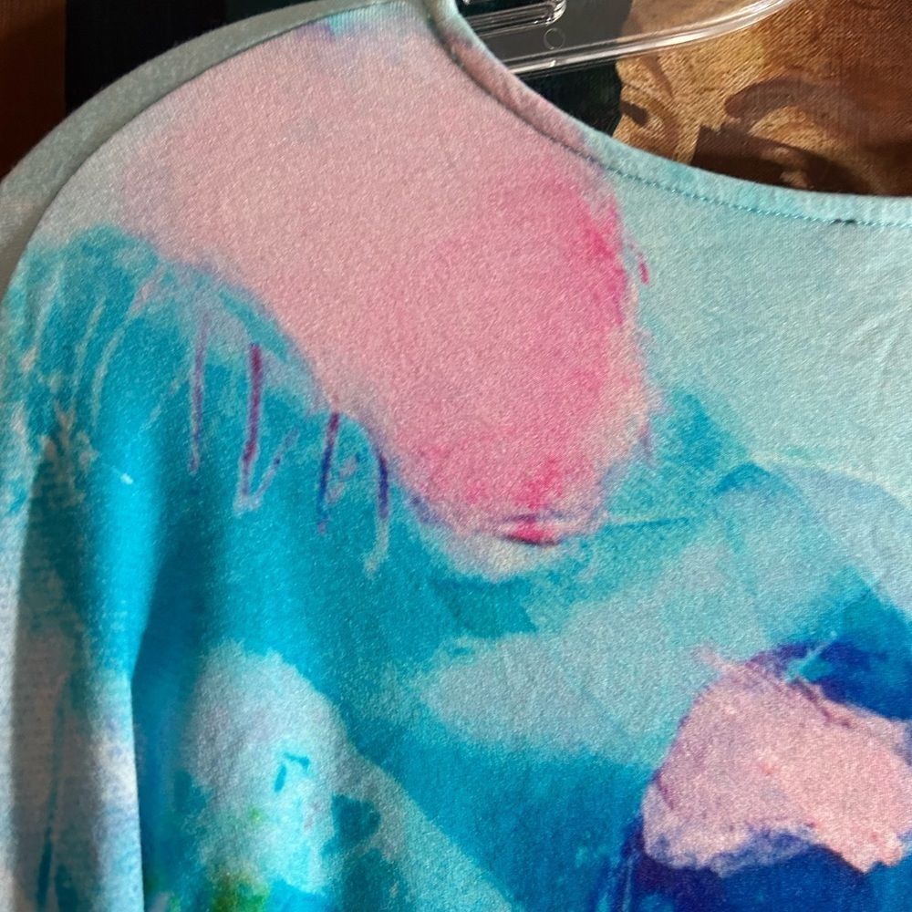 Claire Desjardins Colorful Abstract Women's Blouse Size S - Picture 8 of 15